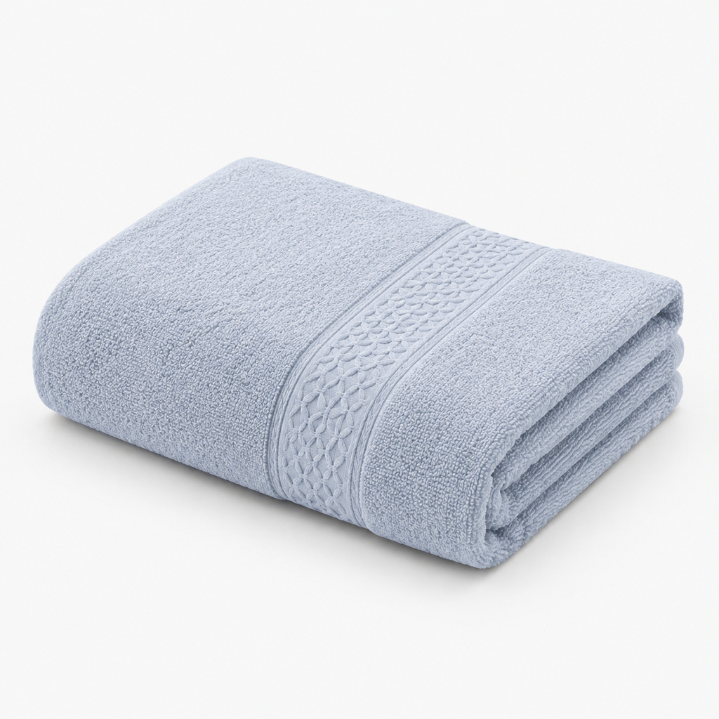 Serviette pour les mains à bande géométrique tissée