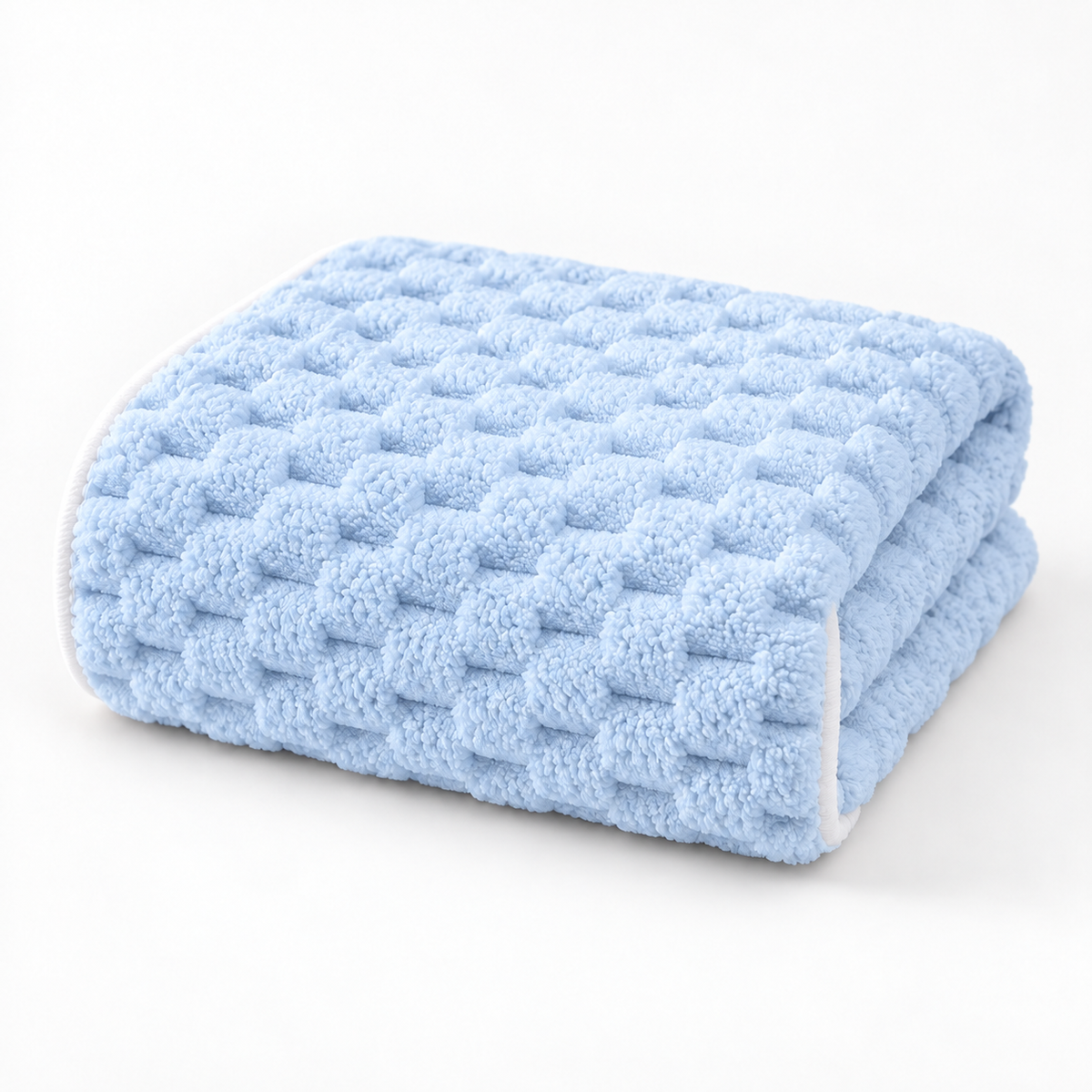 Serviette de bain moelleuse à relief damier
