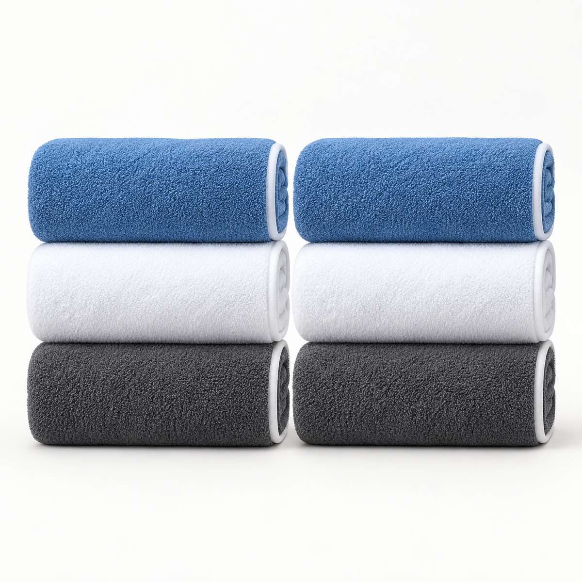 Set de 6 serviettes douces et absorbantes
