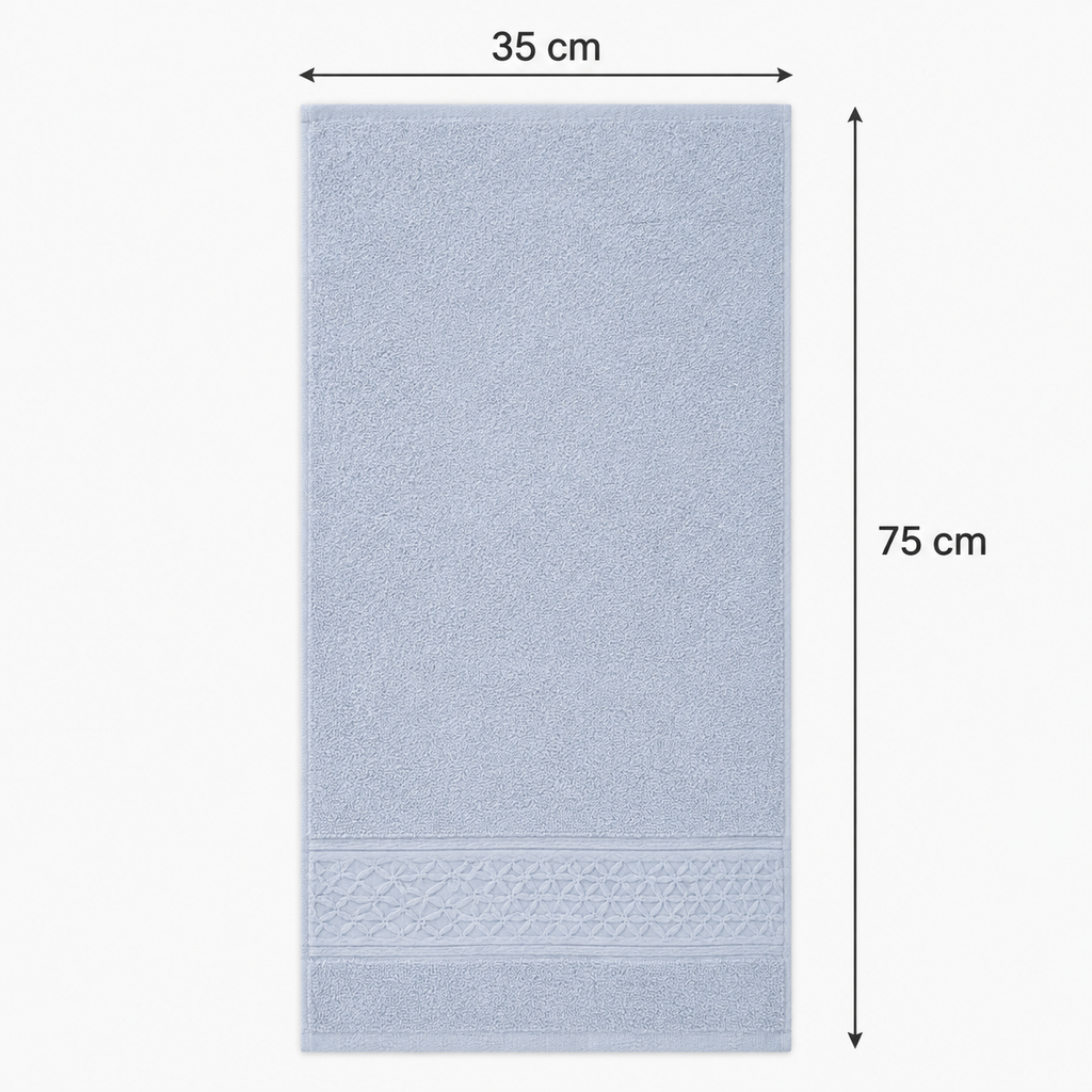 Serviette pour les mains à bande géométrique tissée