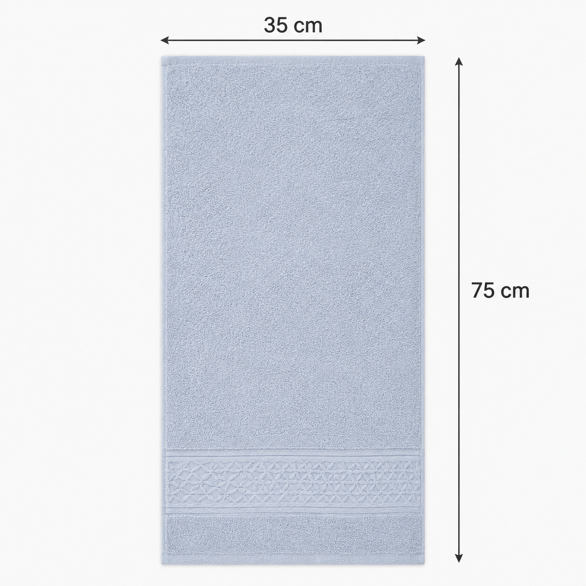 Serviette pour les mains à bande géométrique tissée