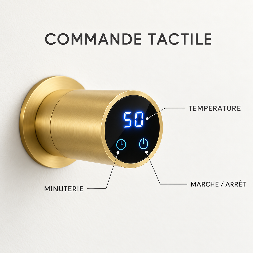 Sèche-serviette électrique encastré