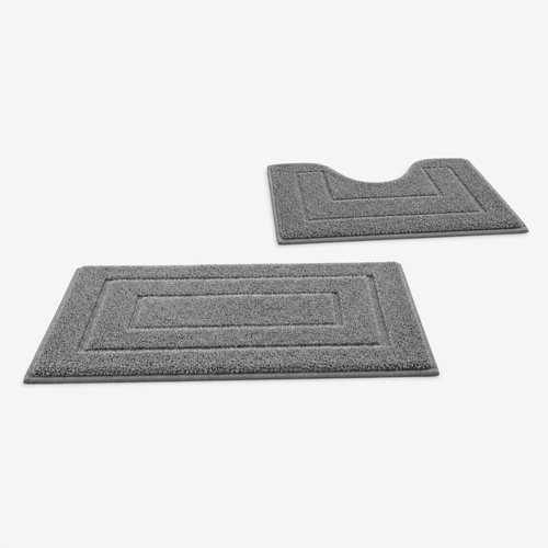 Tapis de bain - Ensemble de tapis de salle de bain à relief géométrique - Velune