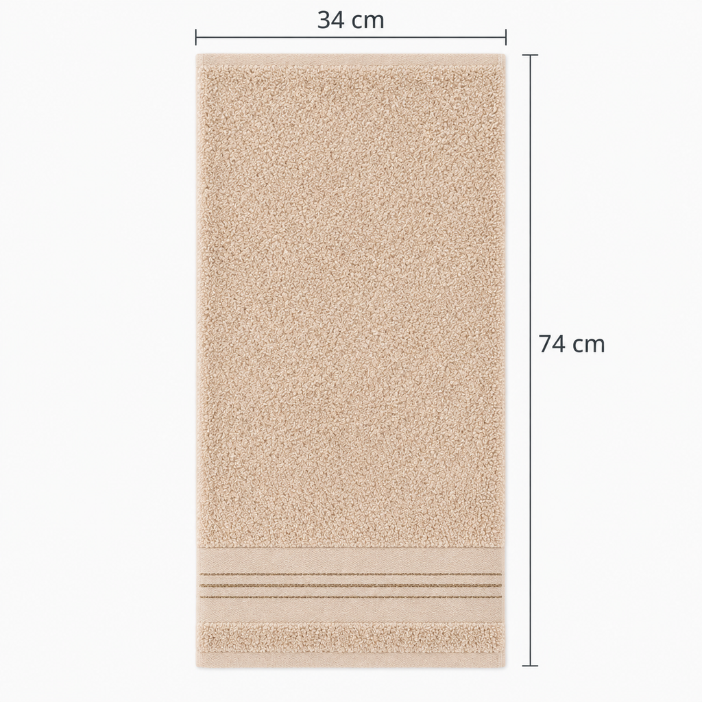Serviette pour les mains à liserés dorés