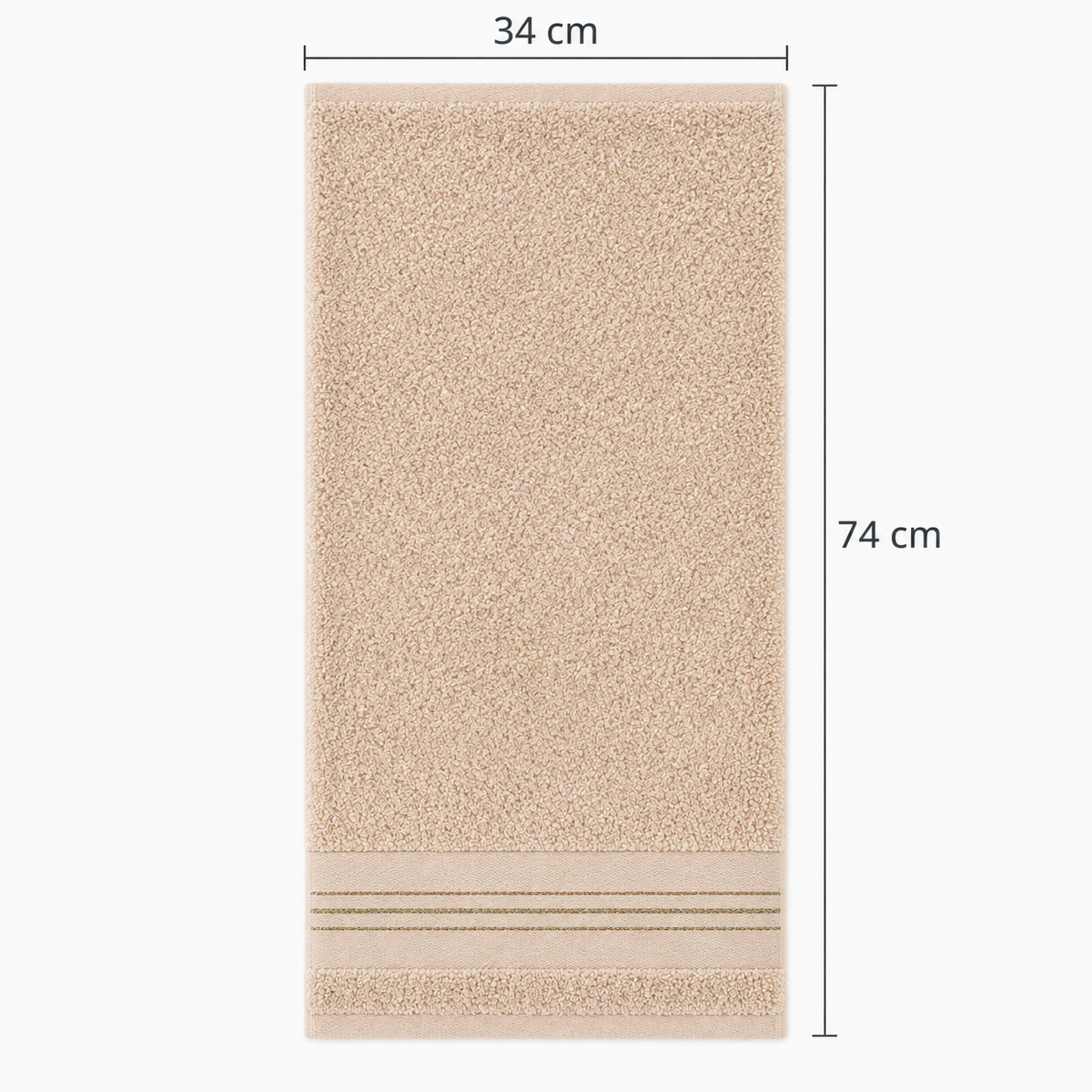 Serviette pour les mains à liserés dorés