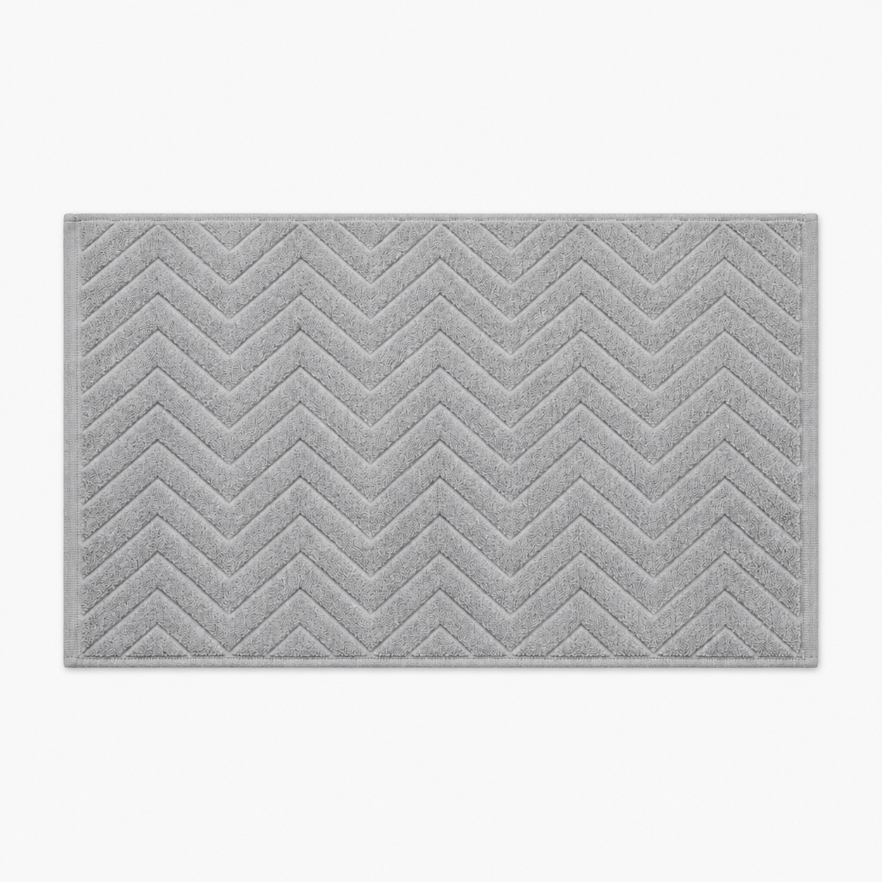 Tapis de bain texturé à motif chevrons