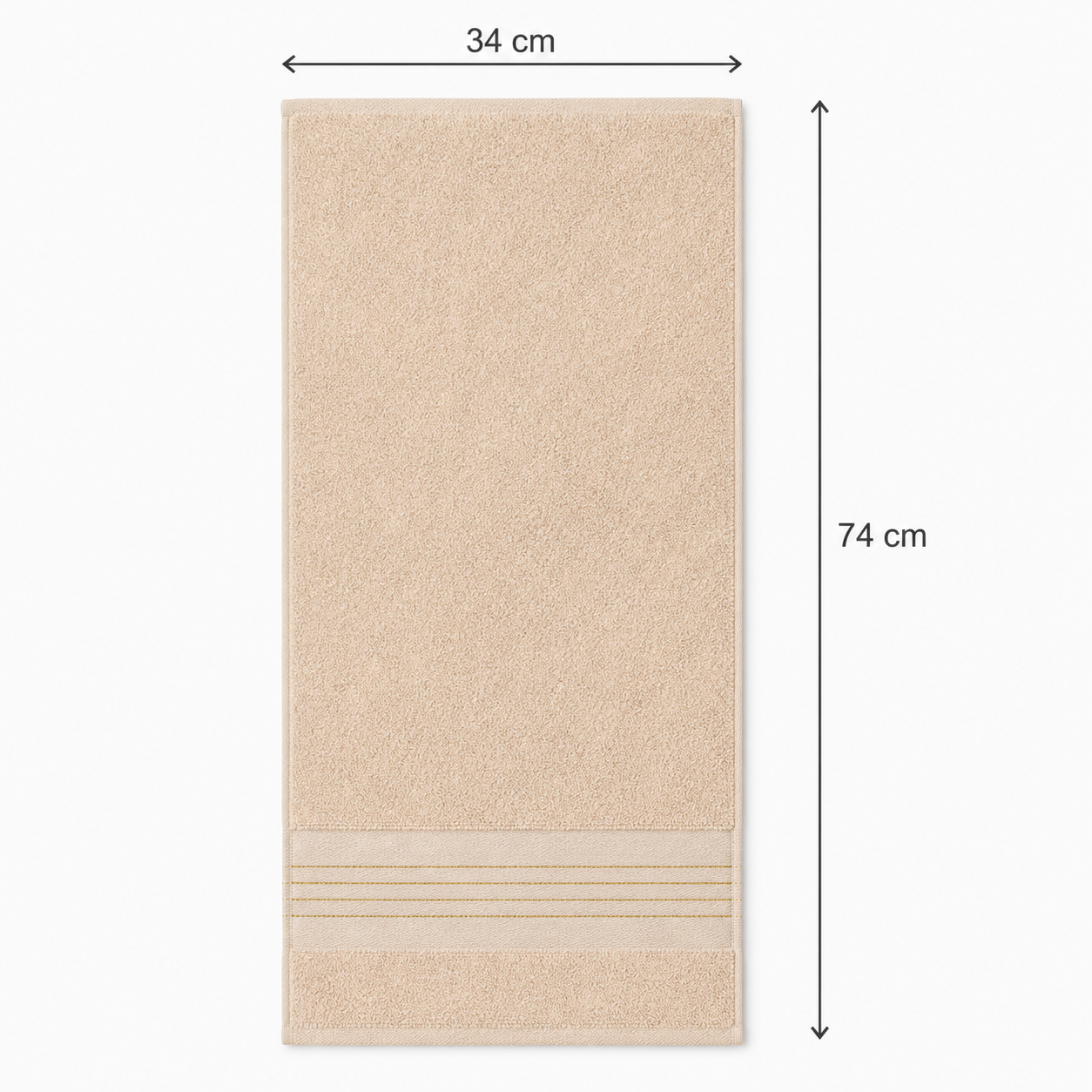 Serviette pour les mains à surpiqûres délicates