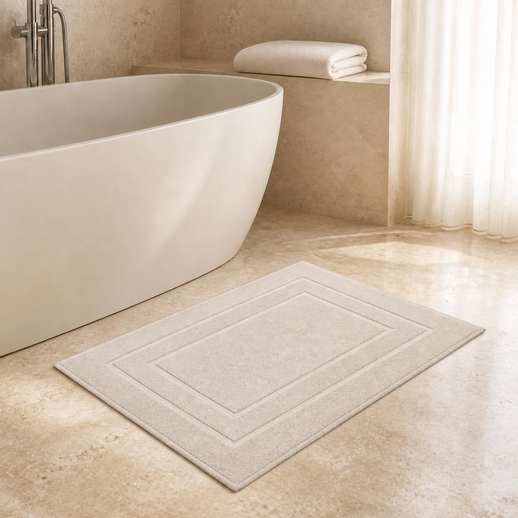 Tapis de bain à cadres concentriques