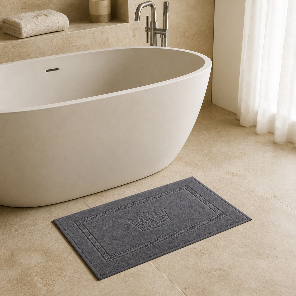 Tapis de bain à motif couronne