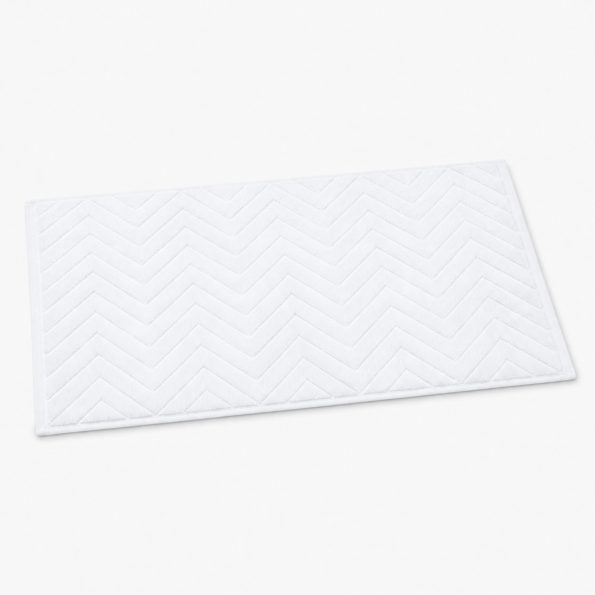 Tapis de bain texturé à motif chevrons