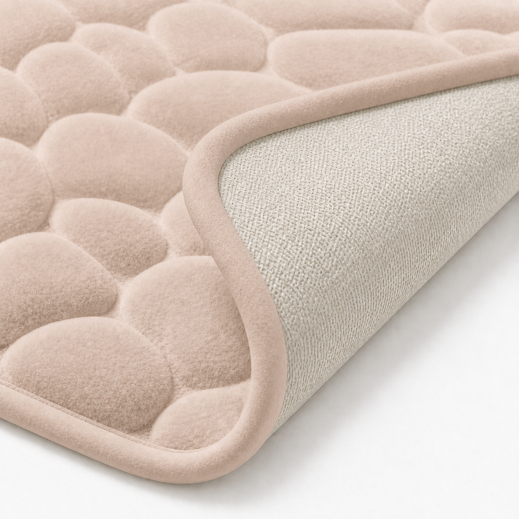 Tapis de bain effet pavé