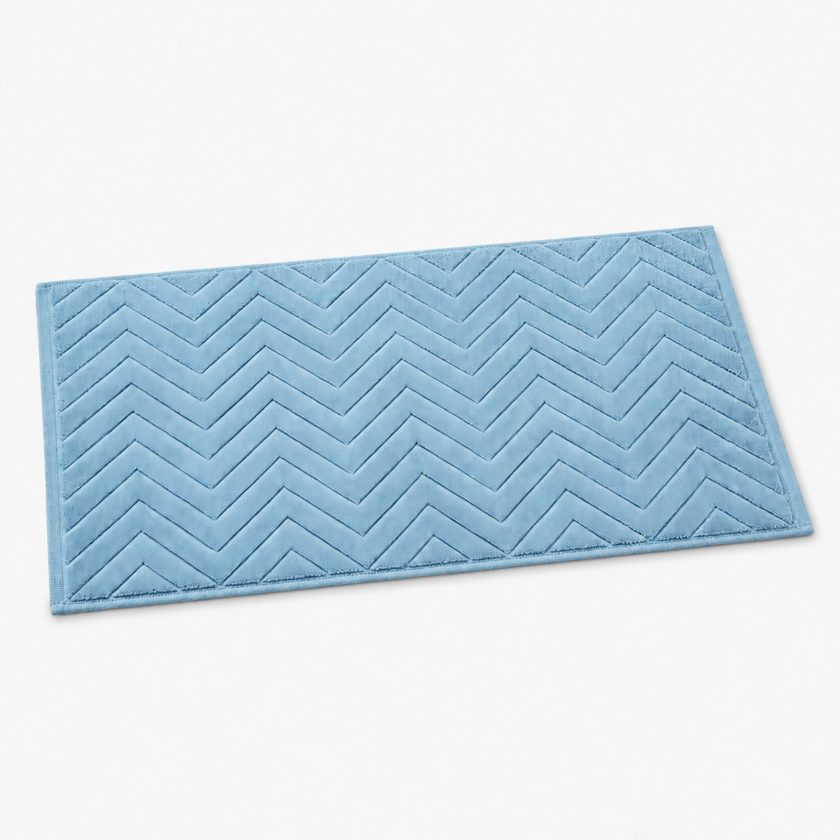 Tapis de bain texturé à motif chevrons