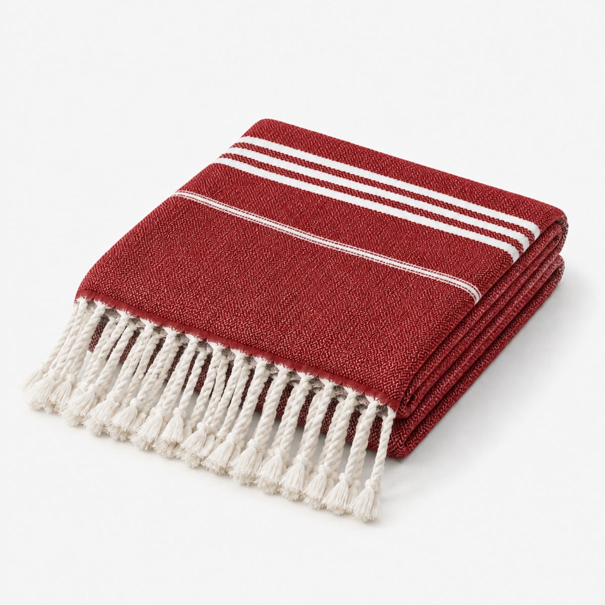Drap de bain tissé à franges