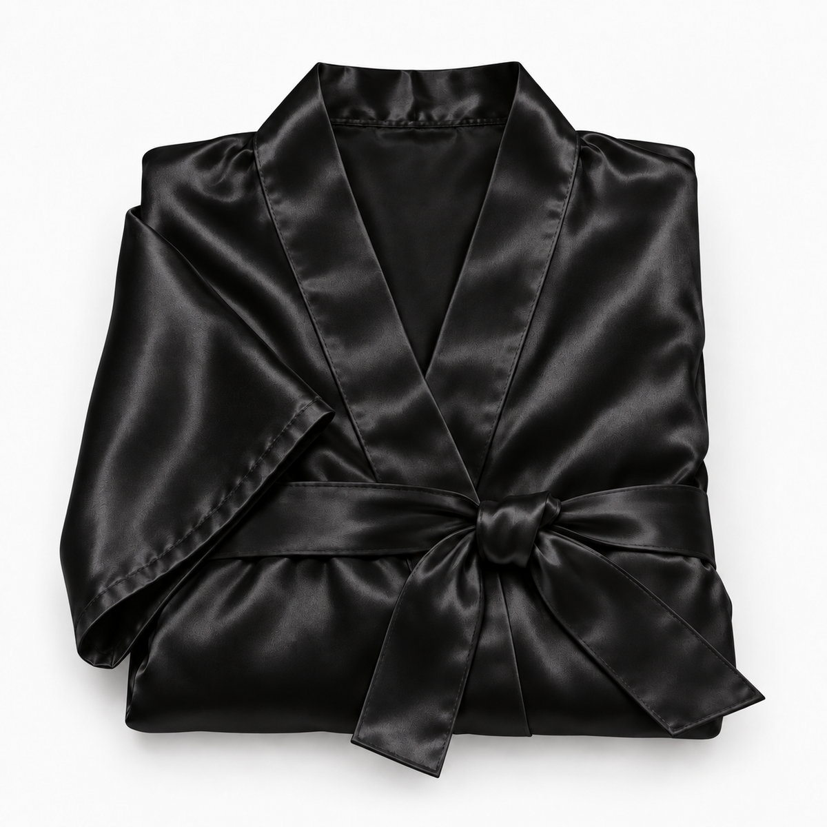 Peignoir kimono en satin soyeux