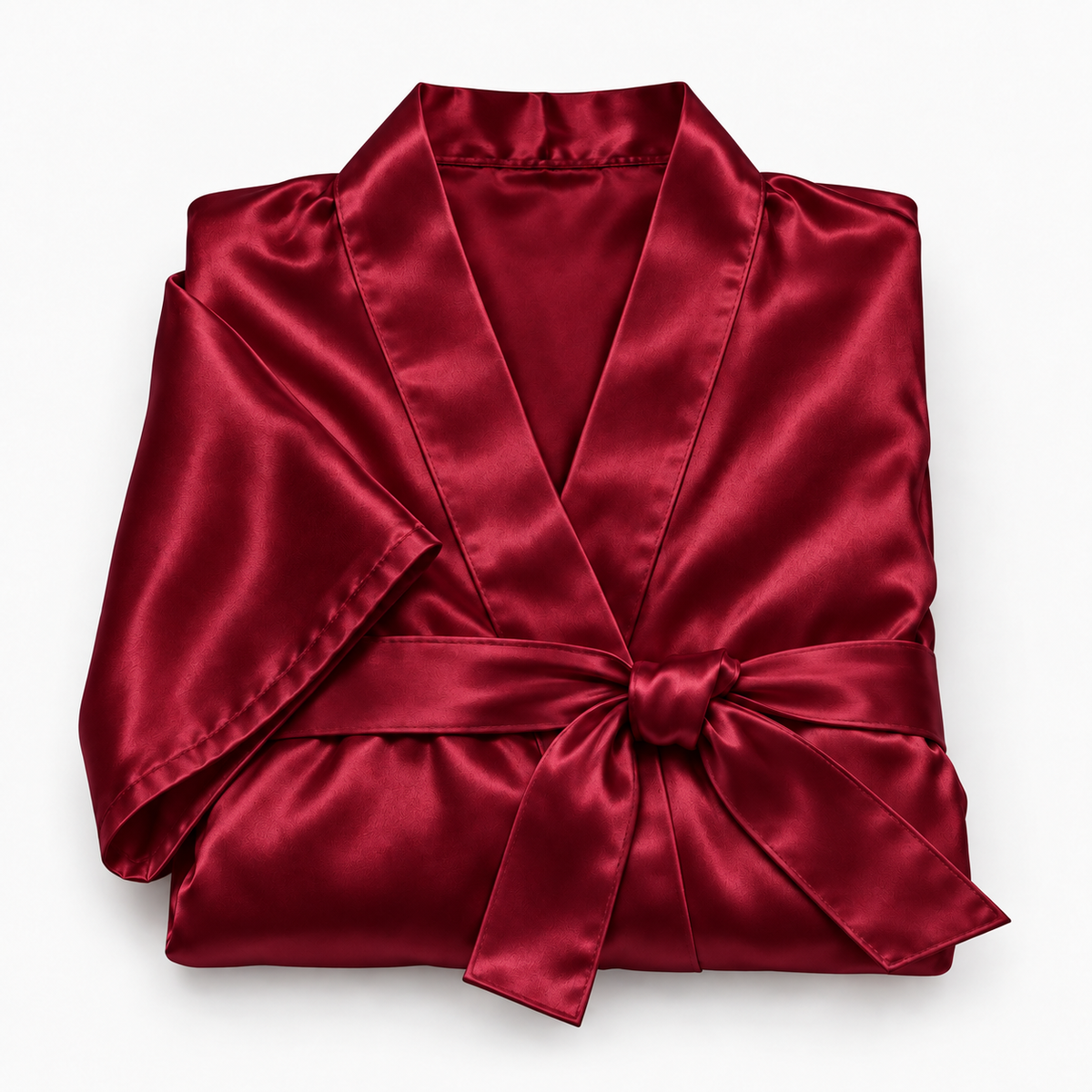 Peignoir kimono en satin soyeux
