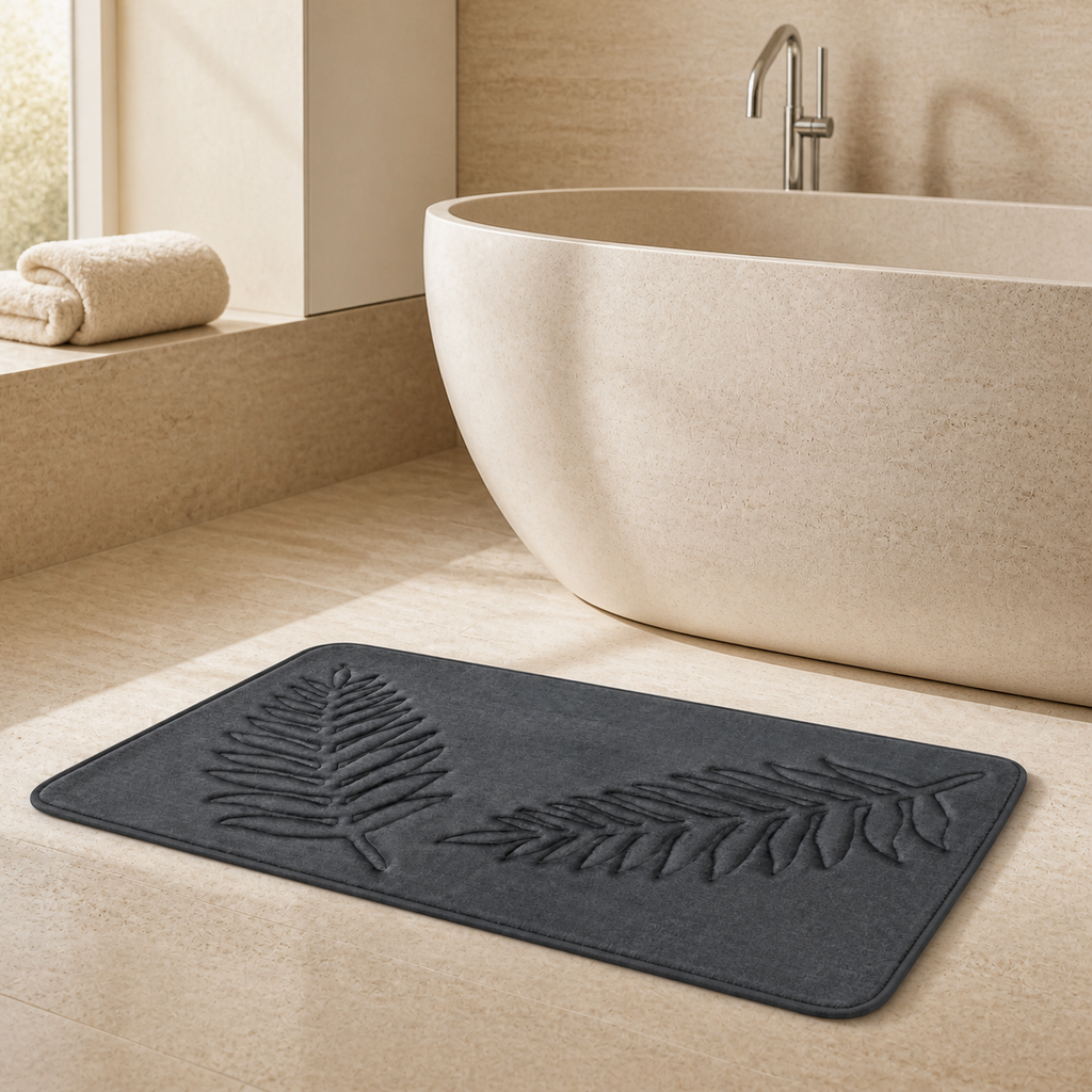 Tapis de bain botanique