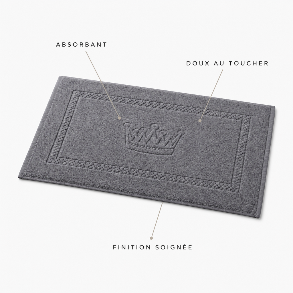 Tapis de bain à motif couronne
