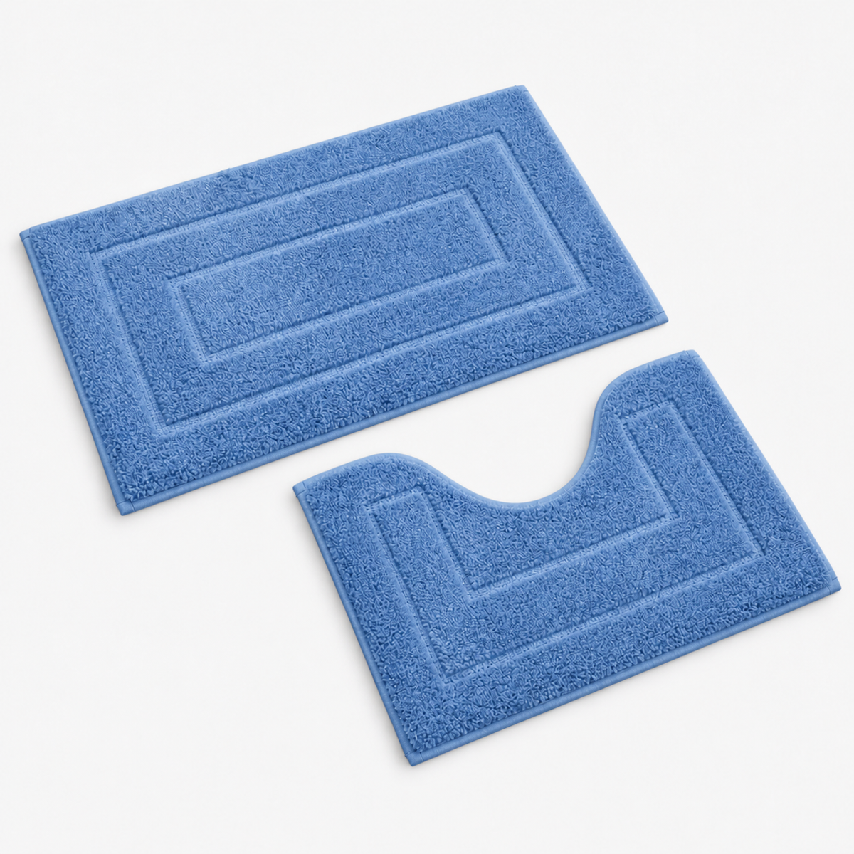 Ensemble de tapis de salle de bain à relief géométrique