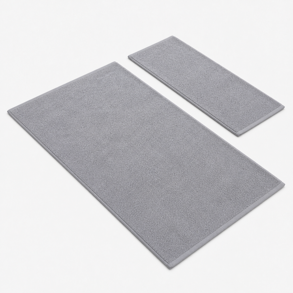 Duo de serviettes unies au toucher velours