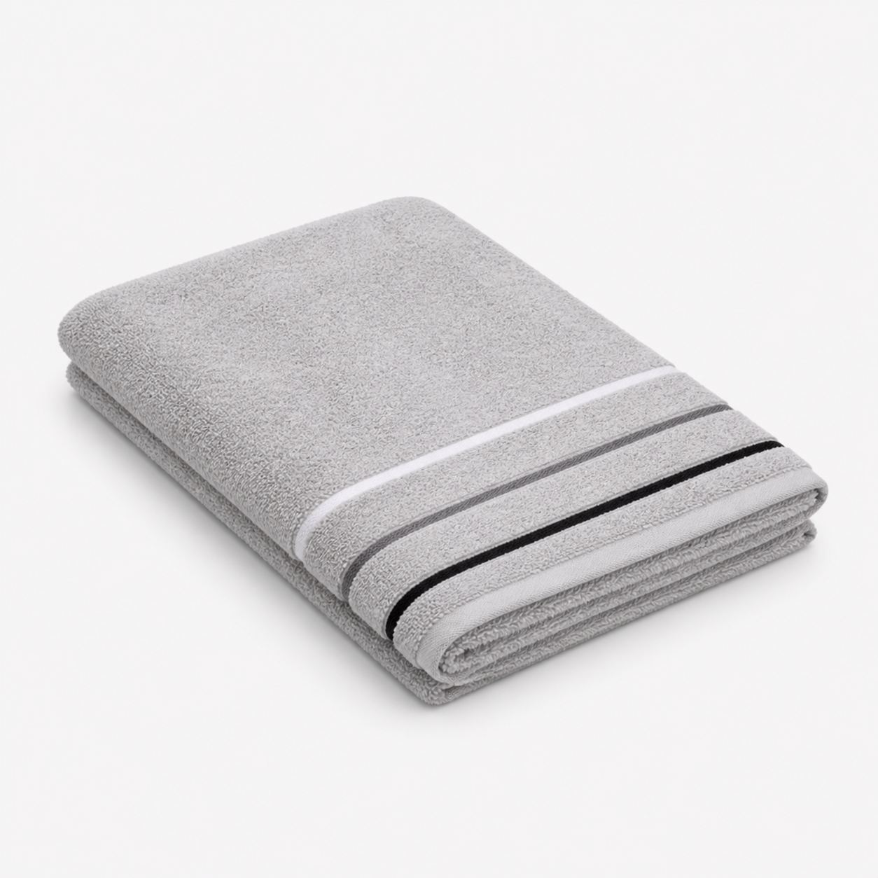 Serviette pour les mains à liserés contrastés