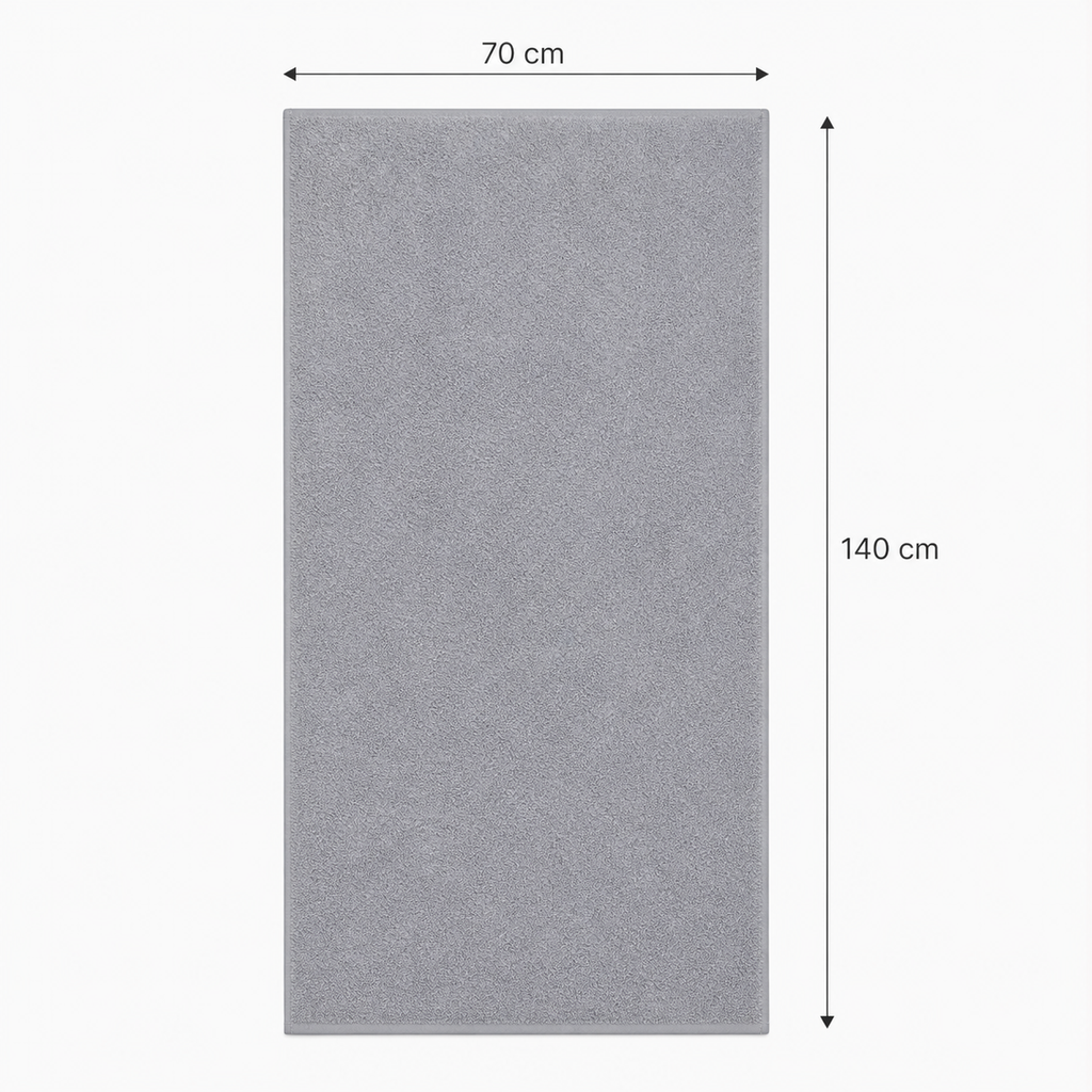 Serviette de bain unie au toucher velours