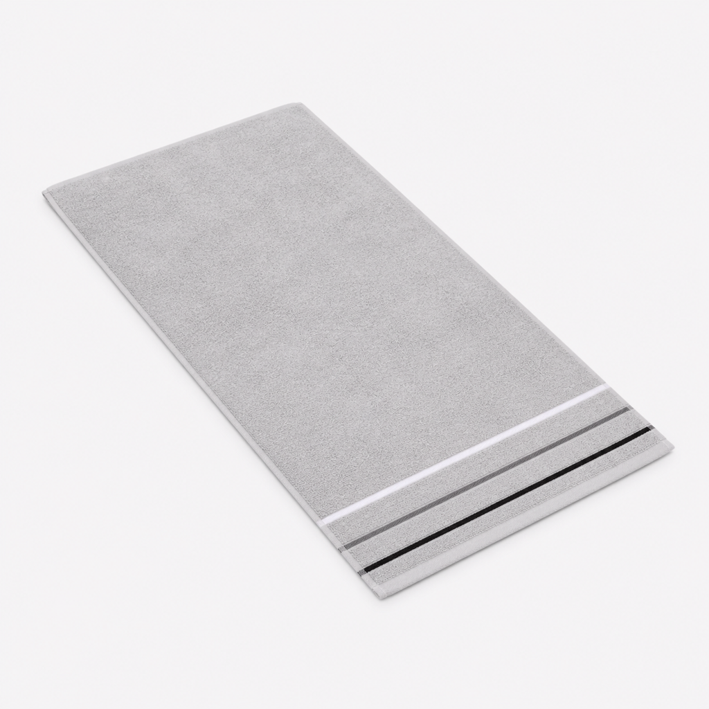 Serviette pour les mains à liserés contrastés