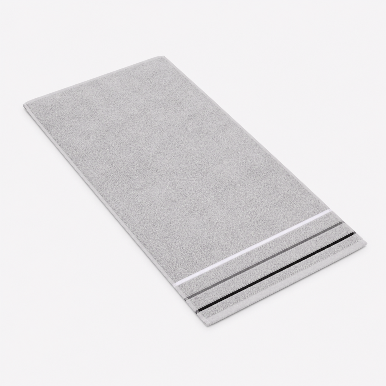 Serviette pour les mains à liserés contrastés