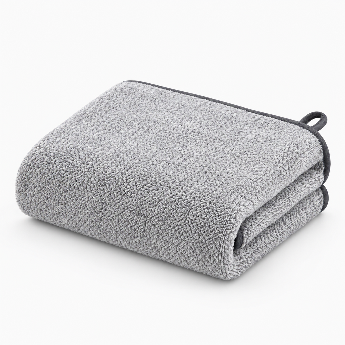Serviette de bain grise effet chiné