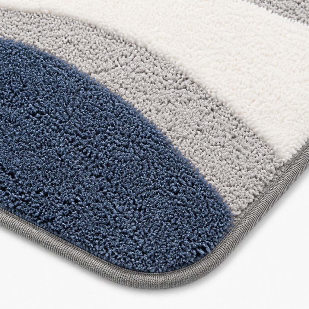 Tapis de bain à motif ondulé