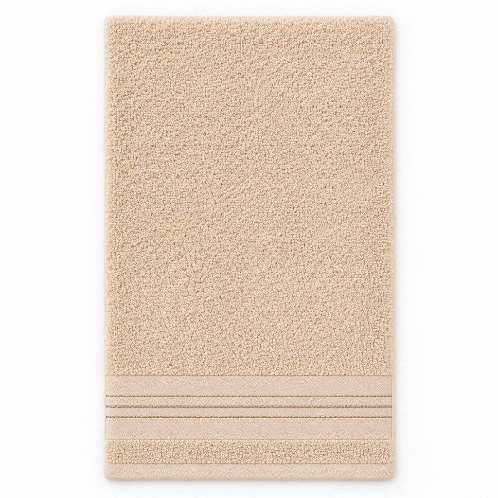 Serviette pour les mains à liserés dorés