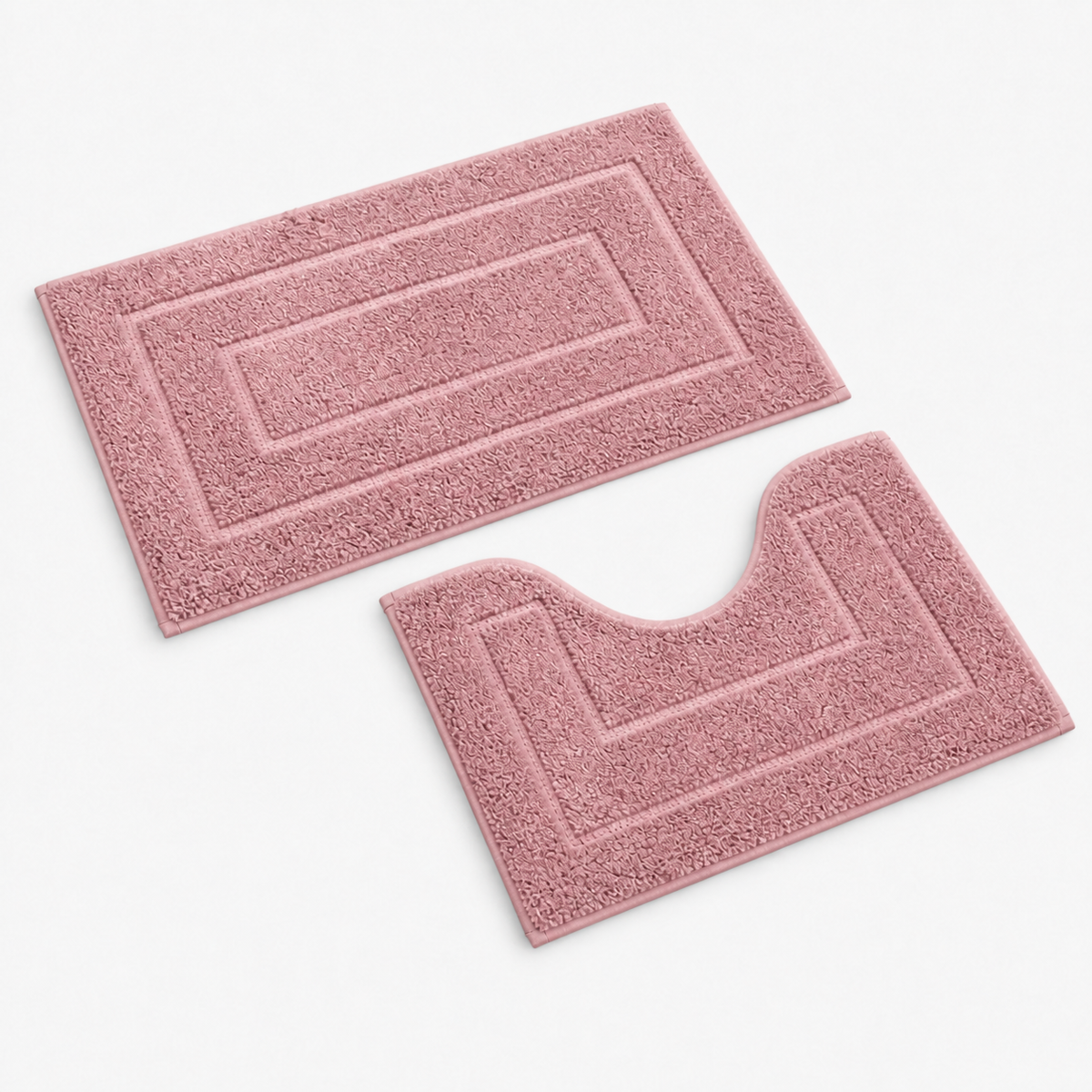 Ensemble de tapis de salle de bain à relief géométrique