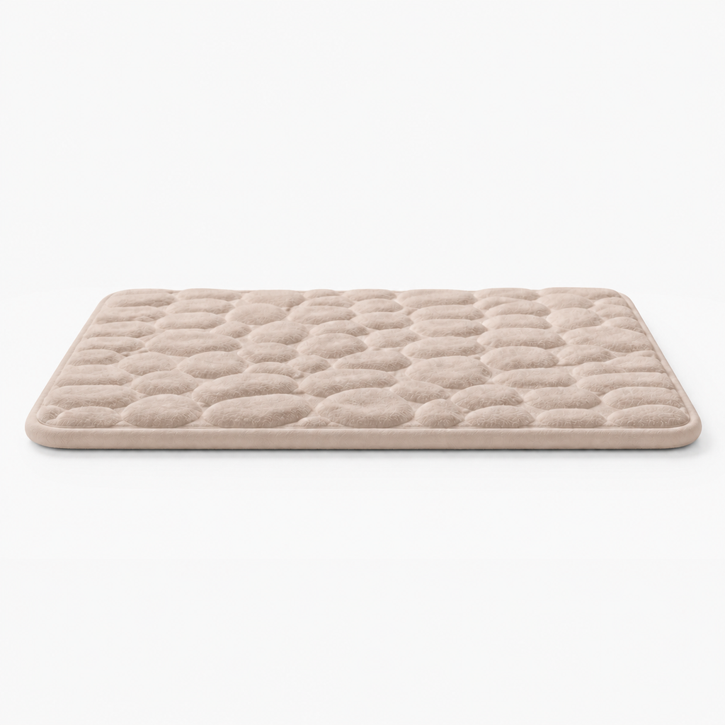 Tapis de bain effet pavé