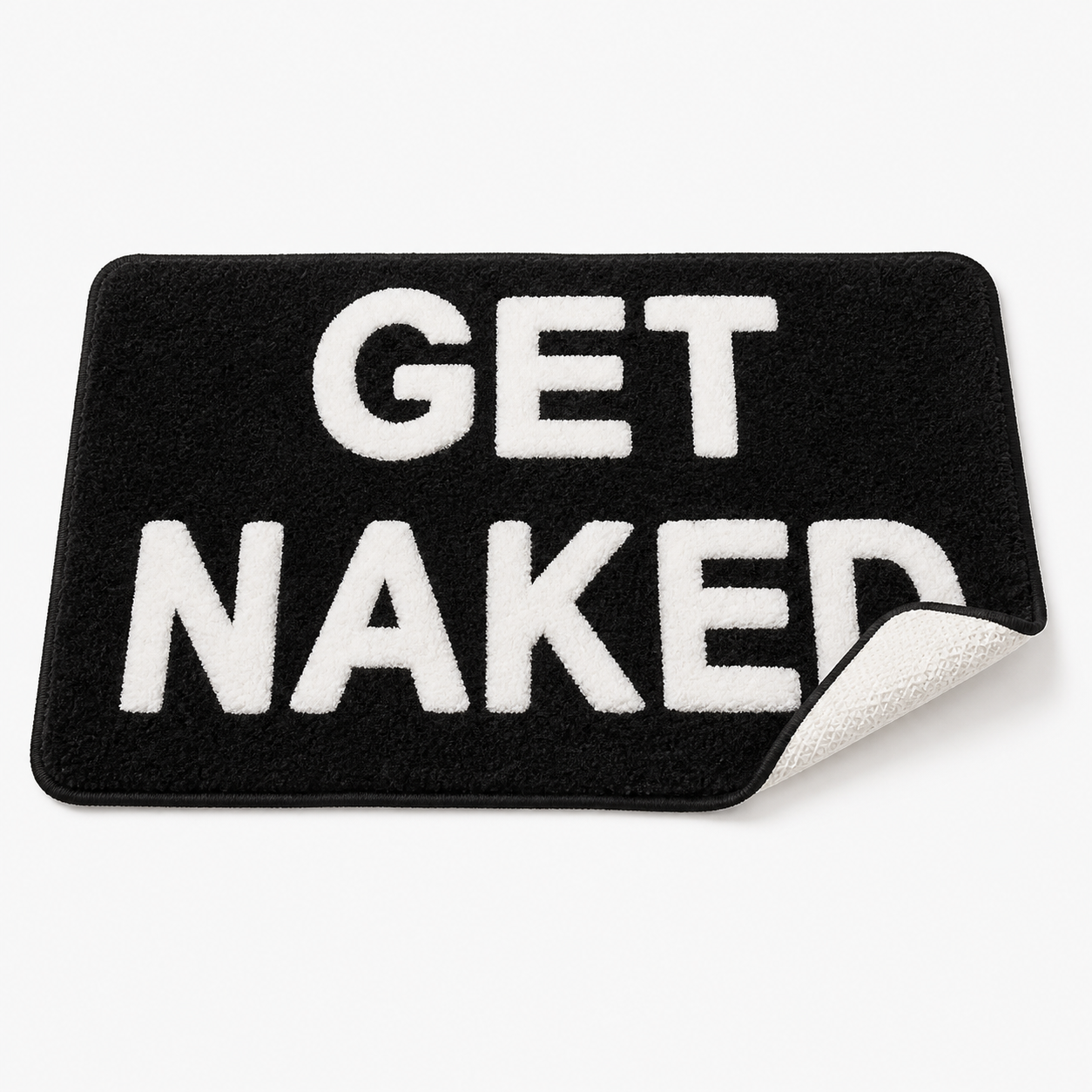Tapis de bain graphique "Get Naked"