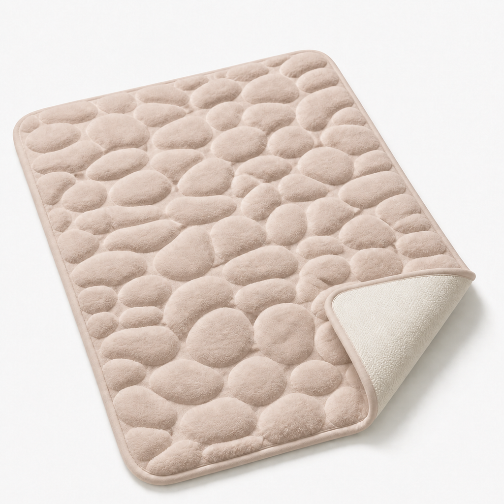 Tapis de bain effet pavé