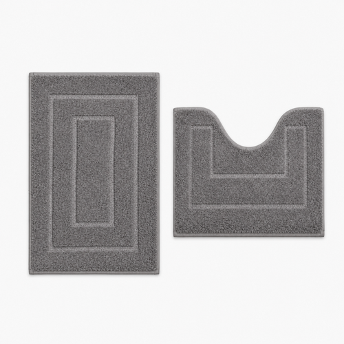 Ensemble de tapis de salle de bain à relief géométrique