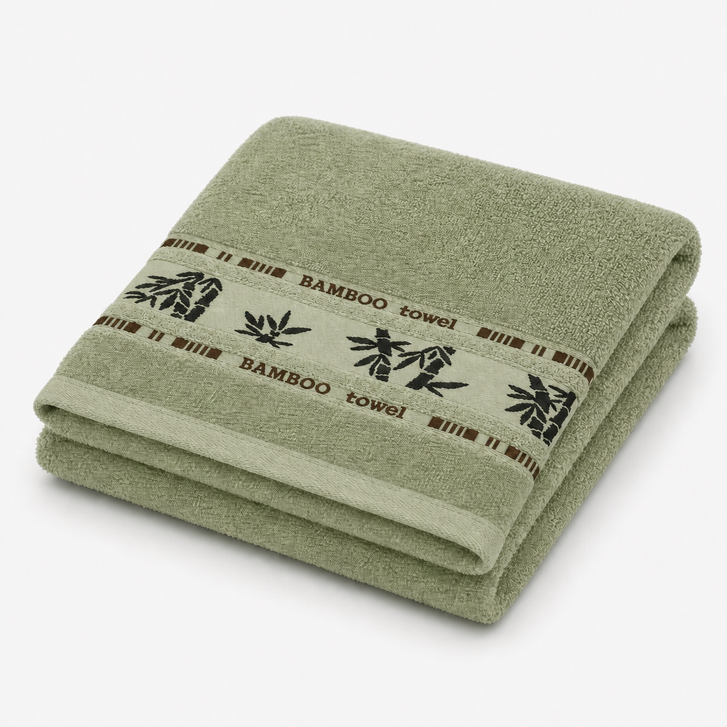 Serviette pour les mains à motif bambou