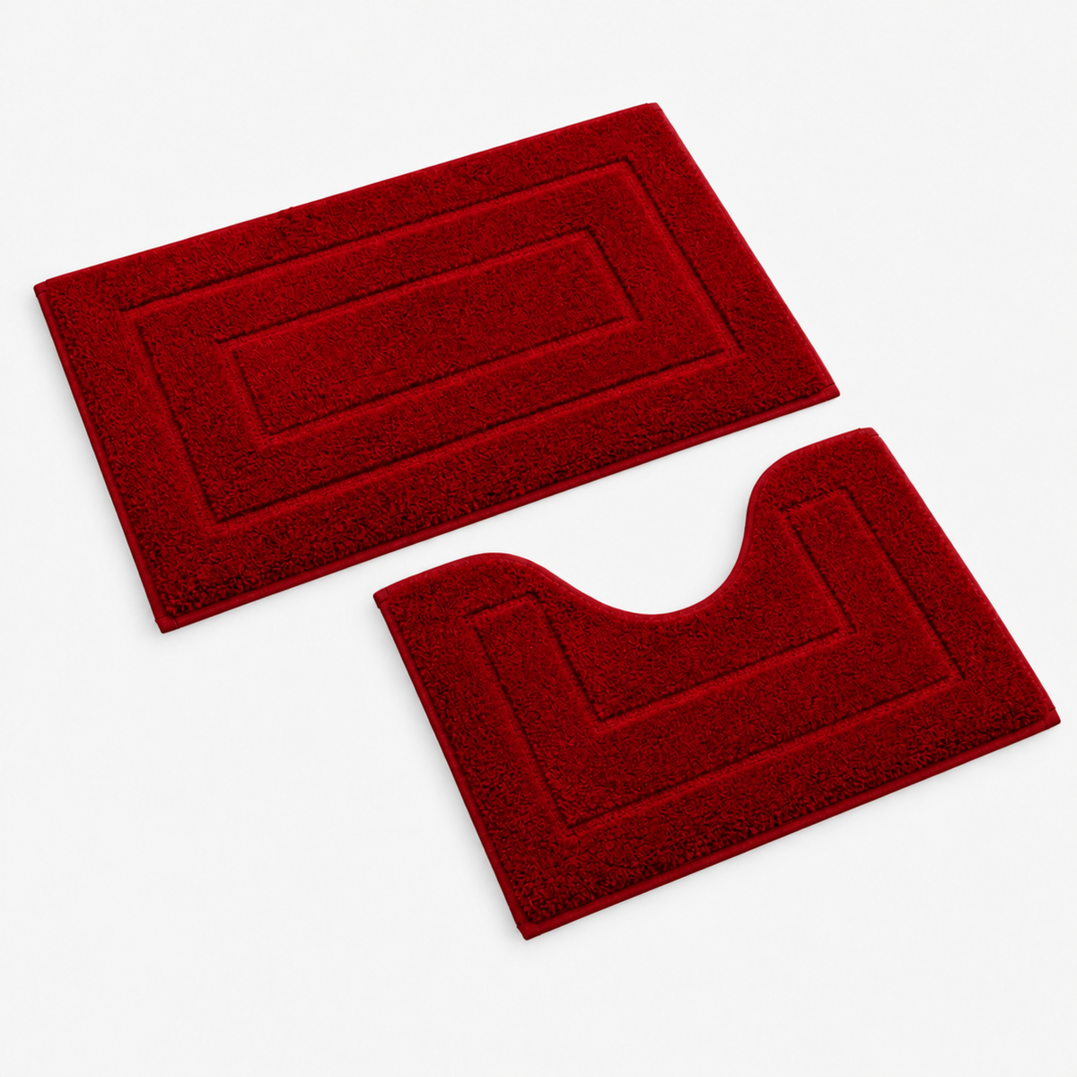 Ensemble de tapis de salle de bain à relief géométrique