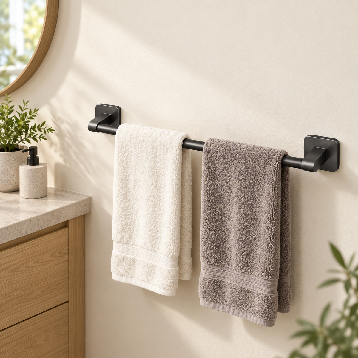 Porte serviettes mural finition graphite