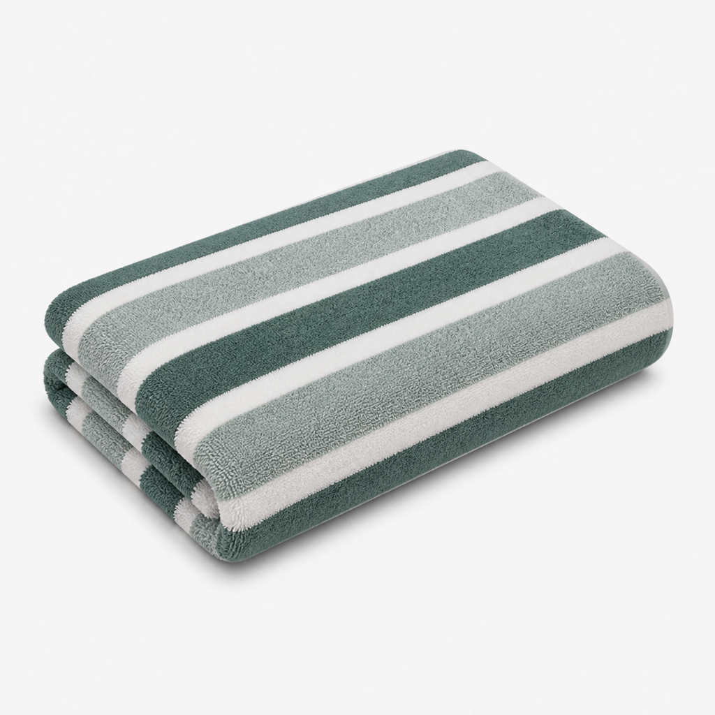 Serviette de bain à rayures