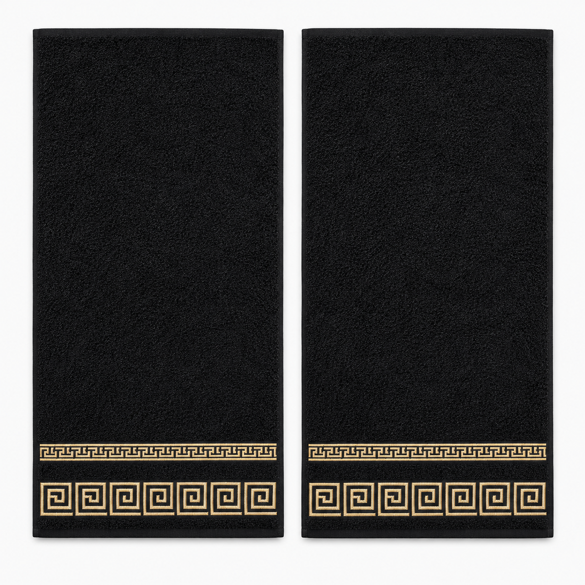 Duo de serviettes en coton à motifs grecs