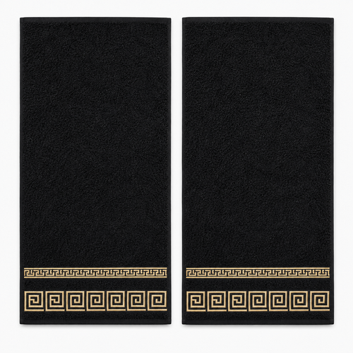 Duo de serviettes en coton à motifs grecs