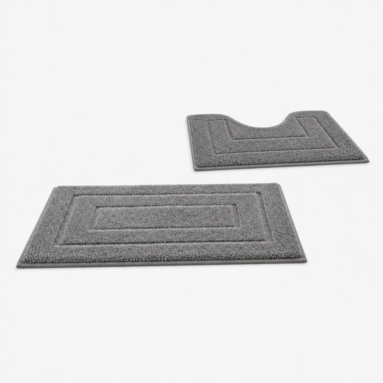 Ensemble de tapis de salle de bain à relief géométrique