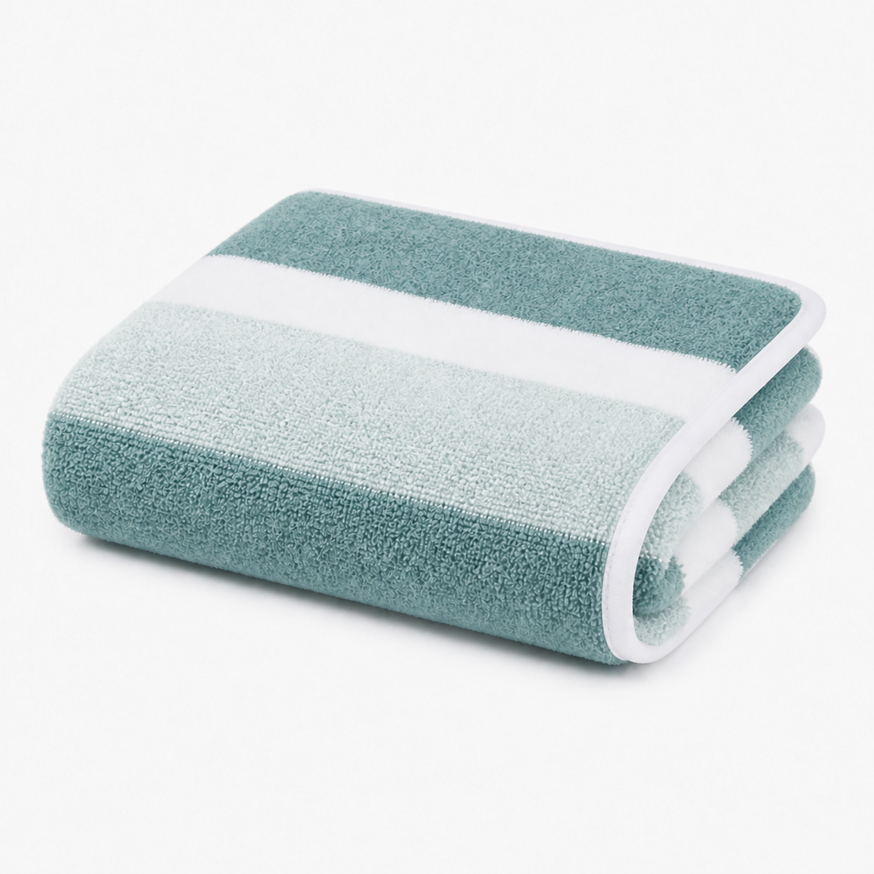 Serviette de bain à rayures contrastées