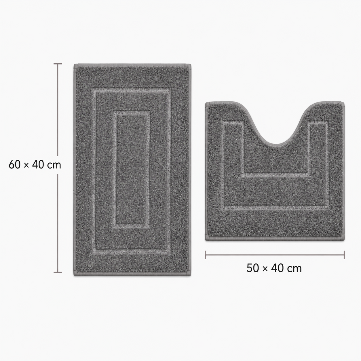 Ensemble de tapis de salle de bain à relief géométrique