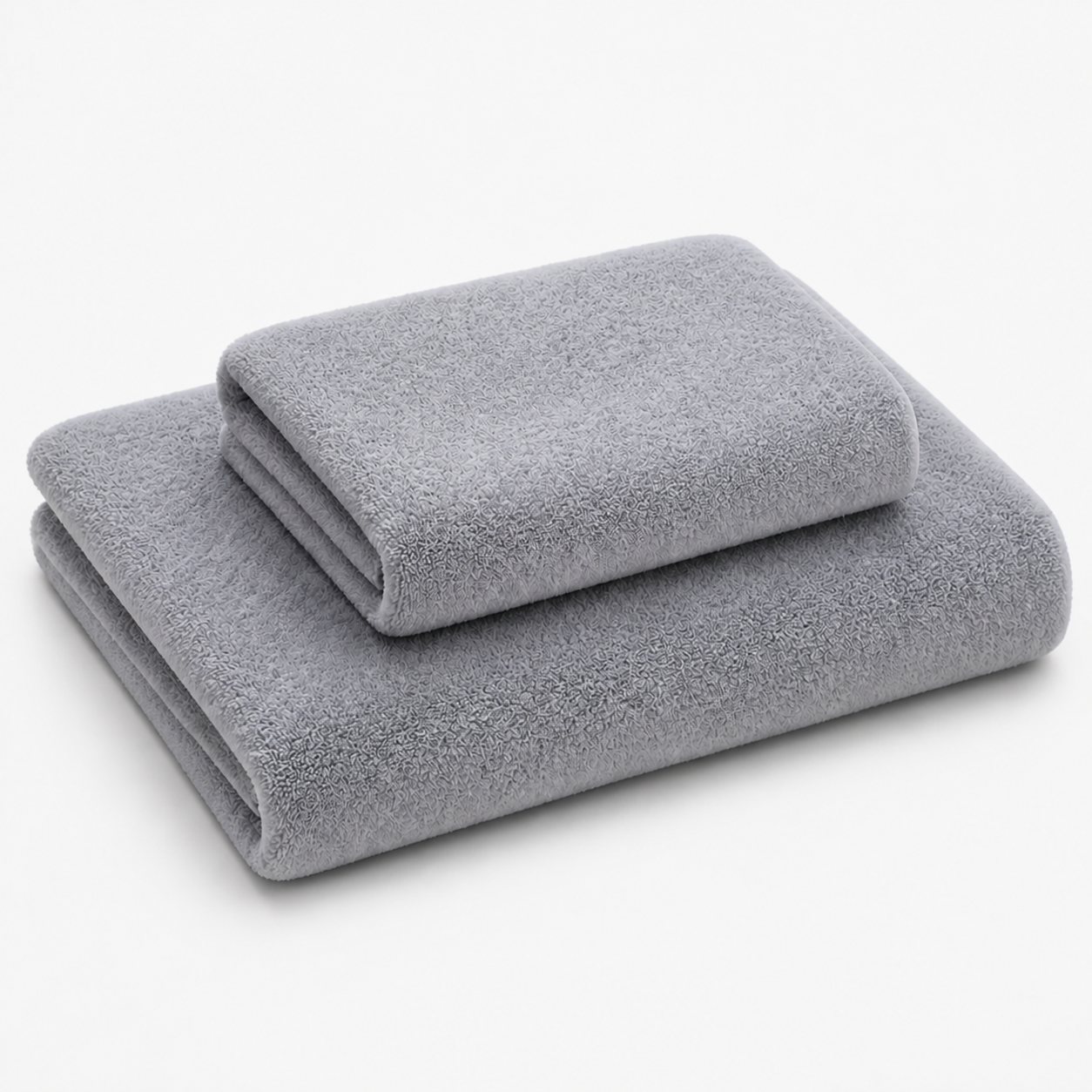 Duo de serviettes unies au toucher velours