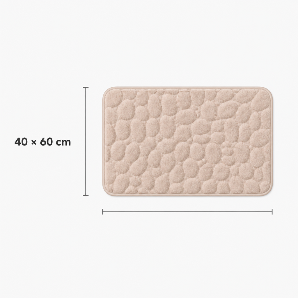 Tapis de bain effet pavé