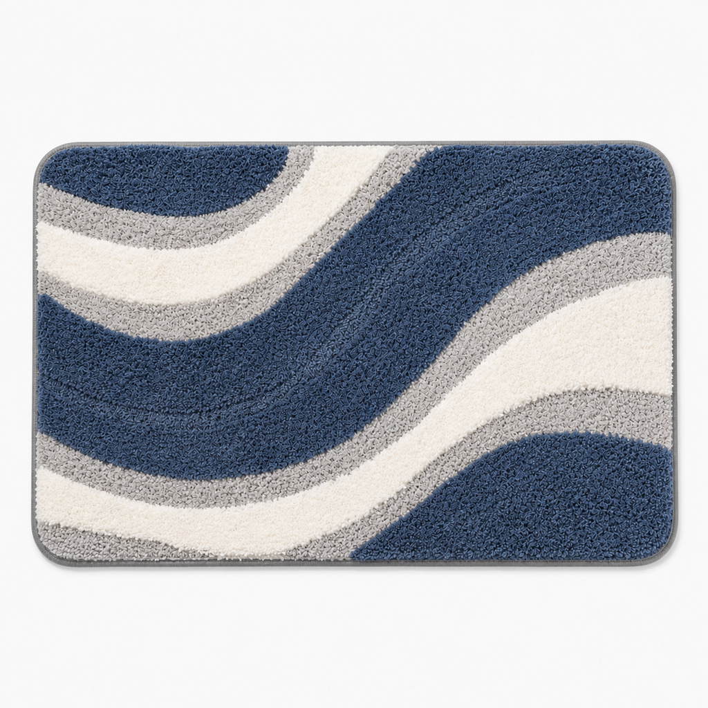 Tapis de bain à motif ondulé