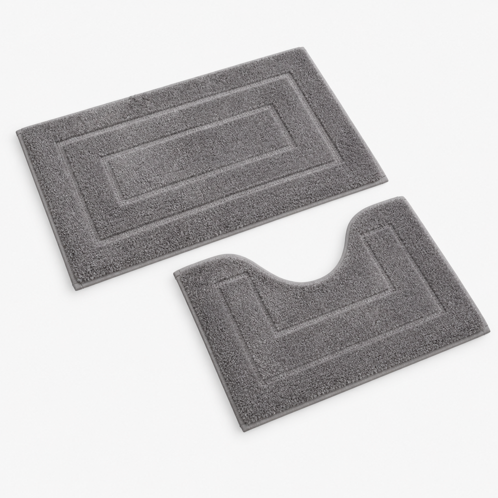 Ensemble de tapis de salle de bain à relief géométrique