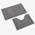 Ensemble de tapis de salle de bain à relief géométrique
