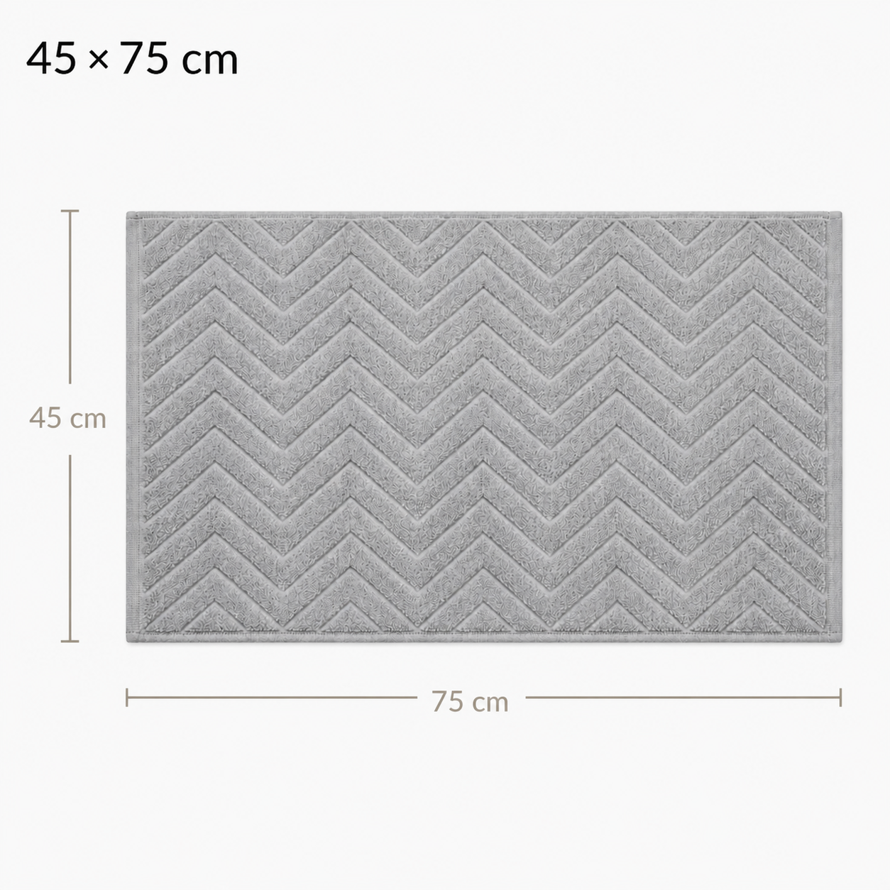 Tapis de bain texturé à motif chevrons